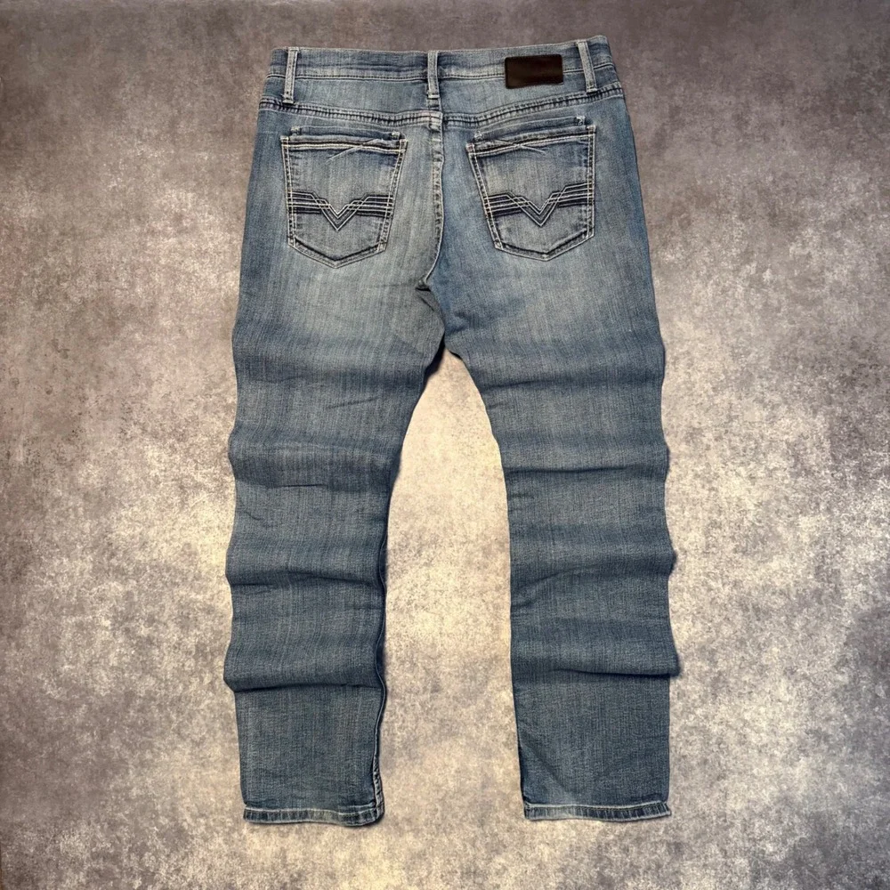 BKE Jake Straight Mens Medium Wash Blue Denim Jeans 33x34